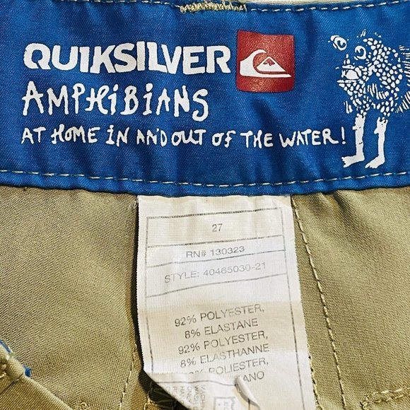 Quiksilver Amphibian Gray Board Shorts Walkshorts For the Water Or Land 27 Swim - Picture 7 of 9